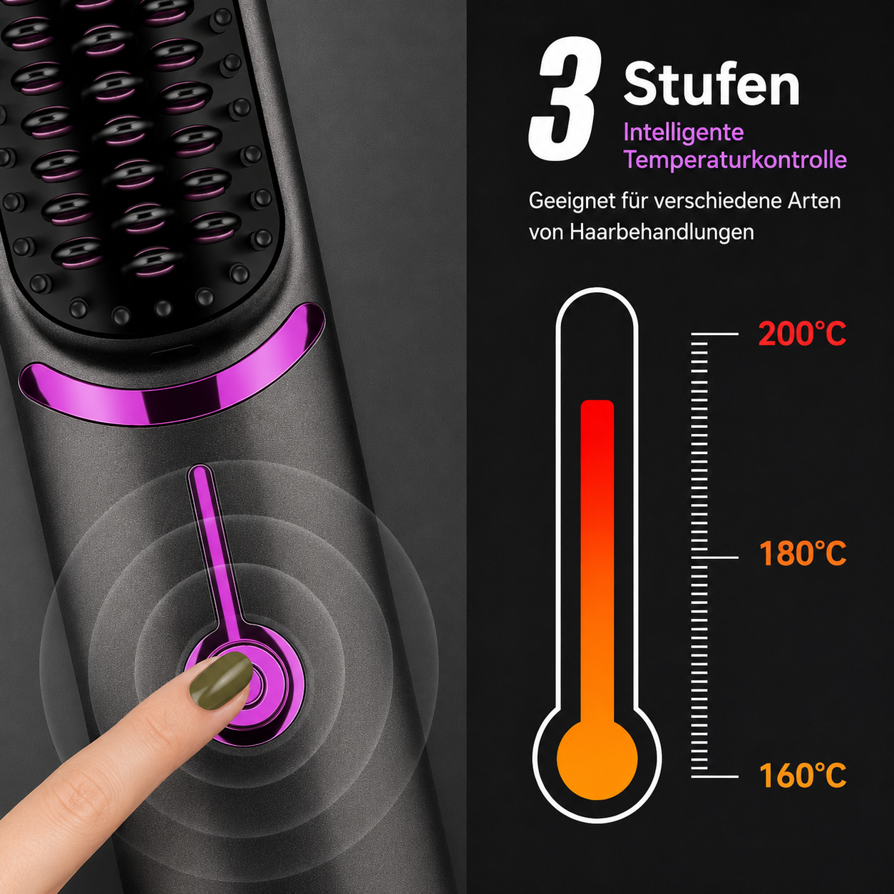 Kabellose Haarbürste