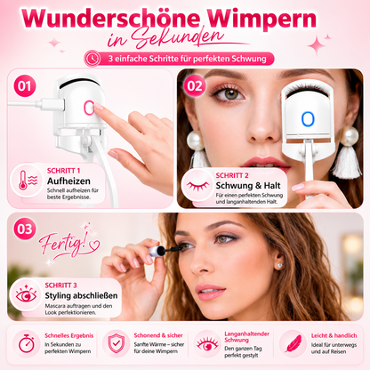 Elektrische, beheizte Wimpernzange