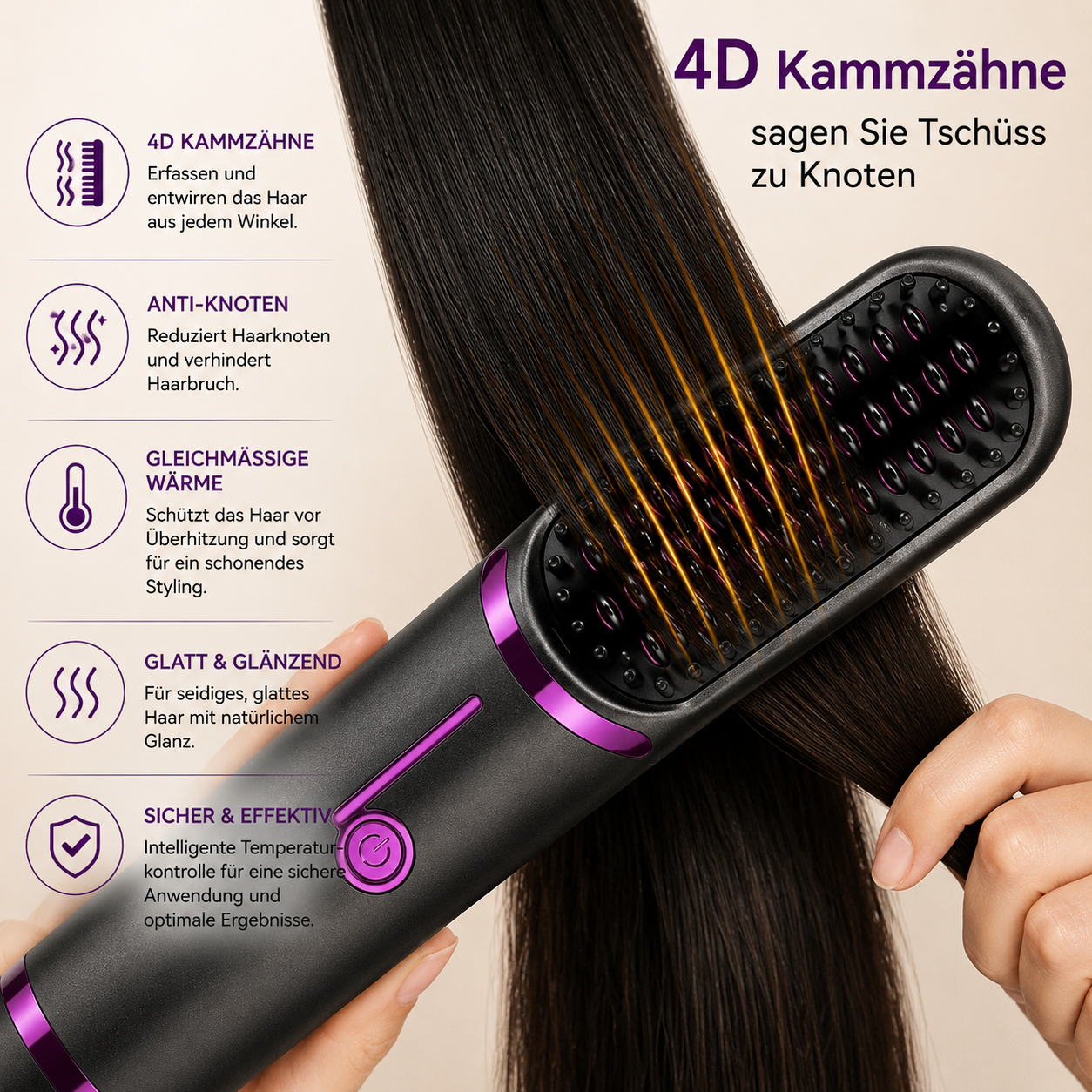 Kabellose Haarbürste