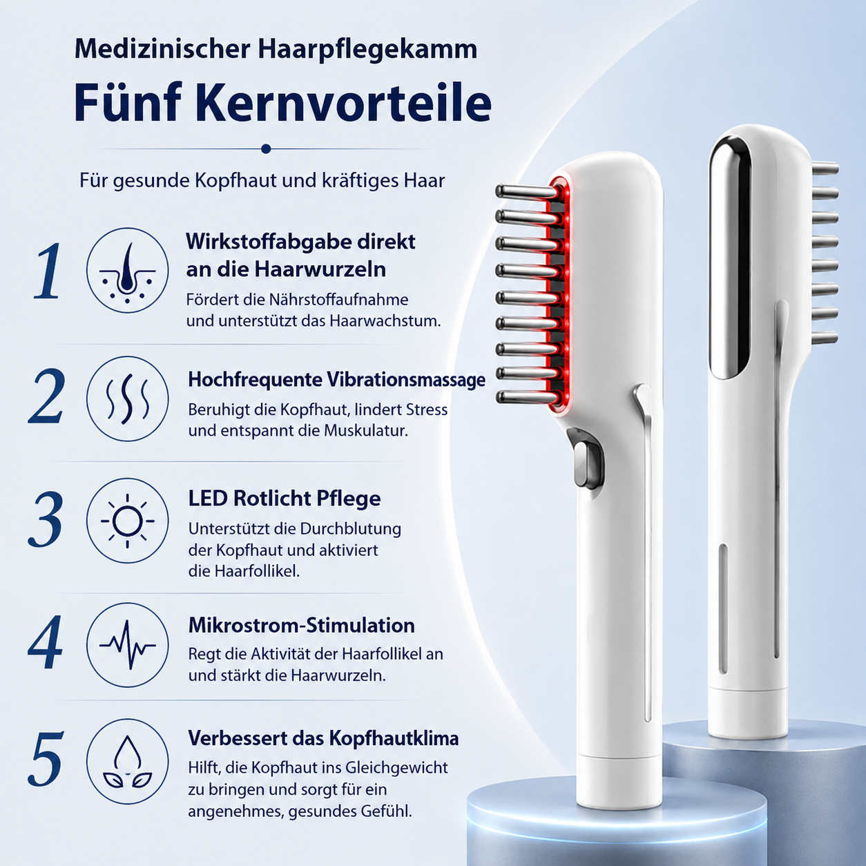 Massagekamm für Haarwachstum
