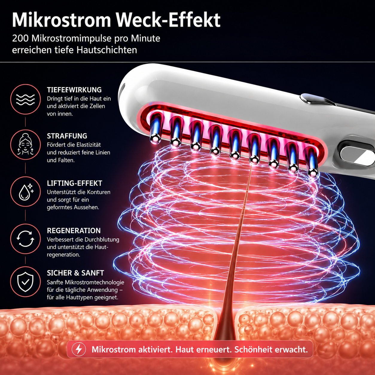 Massagekamm für Haarwachstum
