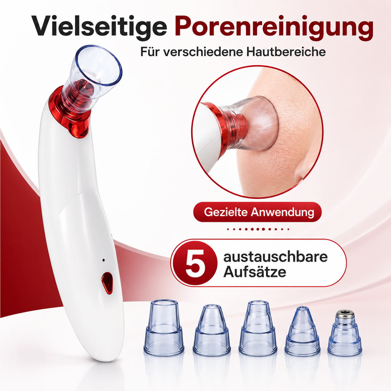 Elektrisches Mitesser-Sauggerät |Porenreiniger zur sanften Gesichtsreinigung