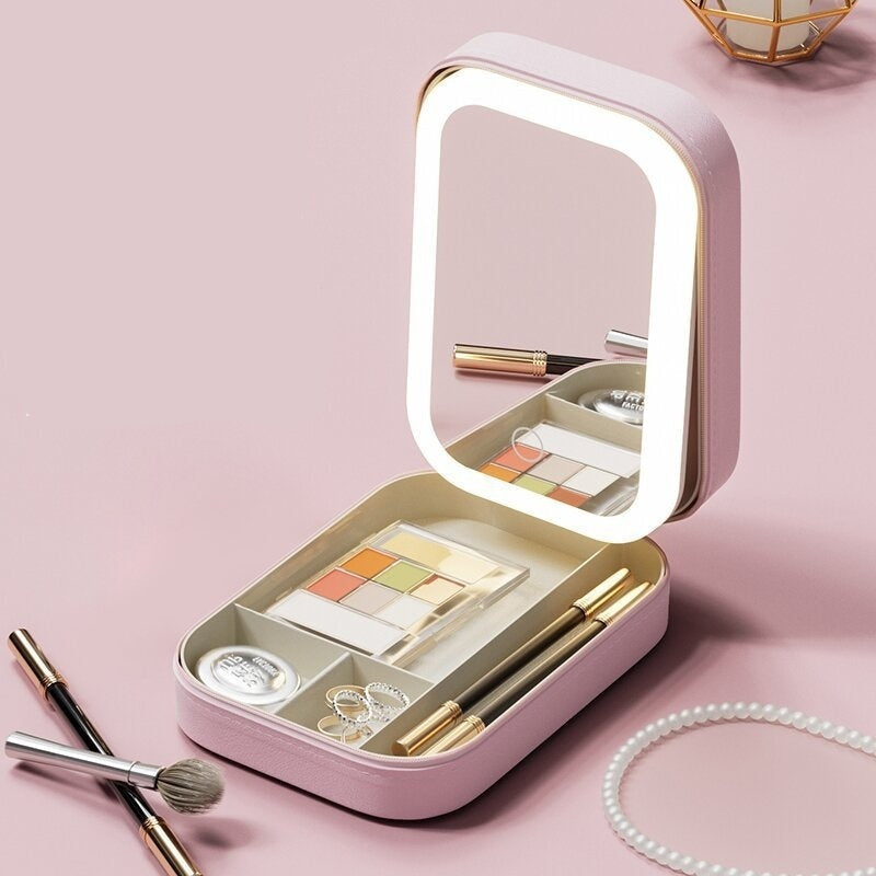 Make-up-Aufbewahrungsbox mit LED-Beleuchtung